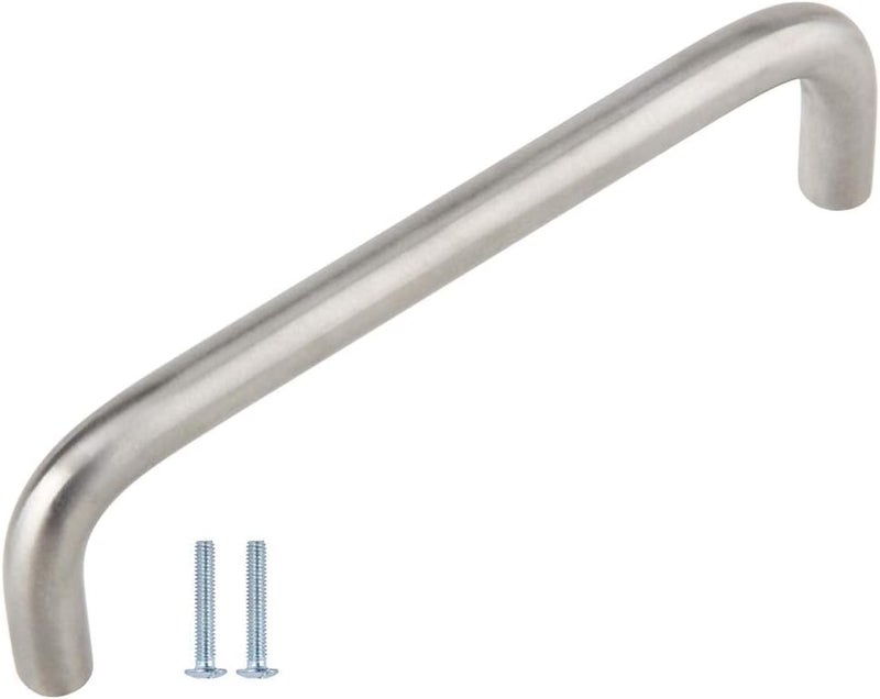 Silverline P5101/ P5102/ P5103 Solid Wire Pulls Ultra-Minimal Cabinet Handles for Cupboard Drawer Pulls (10, Satin Nickel, Centers 3-15/16" (100mm)) - Image 1